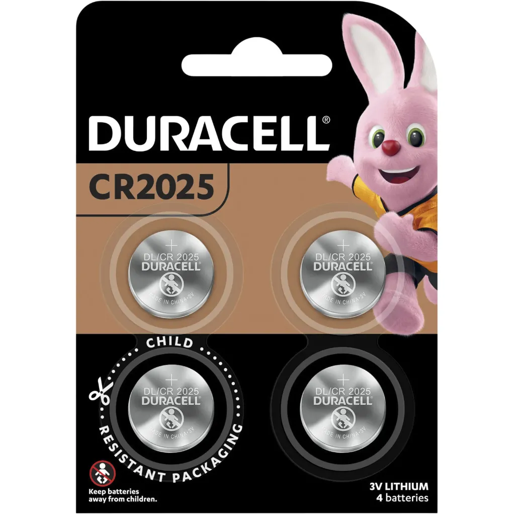 [DL2025B4] DURACELL LITHIUM 2025 4PK