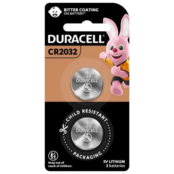 [DL2032B2] DURACELL 3v LITHIUM BATTERY TWIN PACK