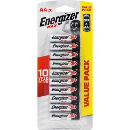 [E91HP20TX] ENERGIZER MAX AA 20PK