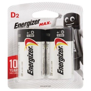 [E95BP2T] ENERGIZER D 2 PK