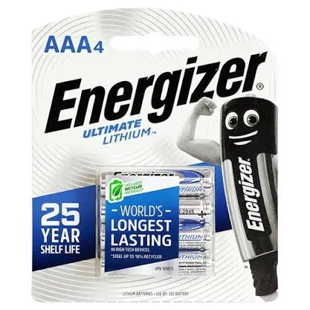 [L92BP4] ENERGIZER AAA4 LITHIUM 4 PACK (L92BP4T)