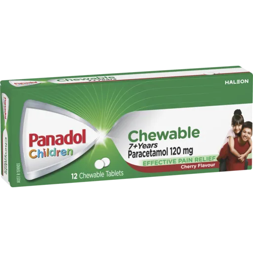 PANADOL CHILDRENS CHEWABLE 7+ 120mg